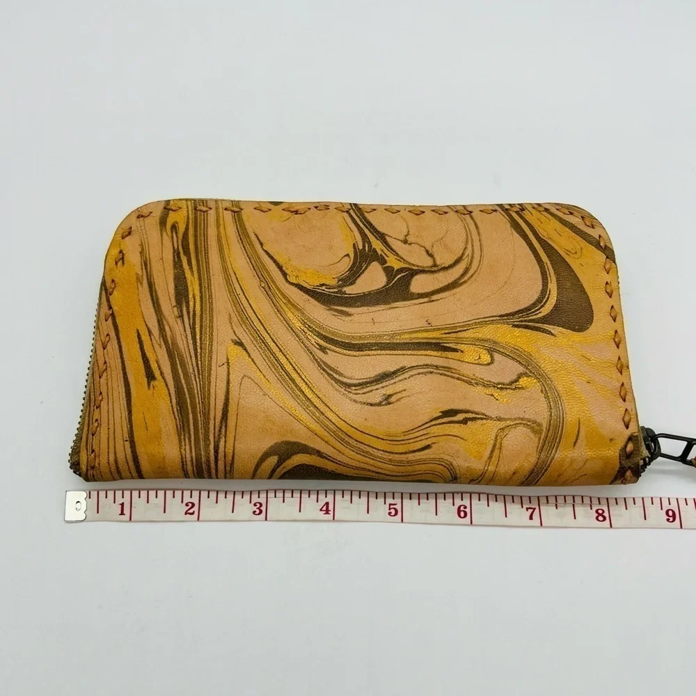 STUDIO CALEIDOSCOPE UNISEX LEATHER ZIP-AROUND ARTISIAN WALLET